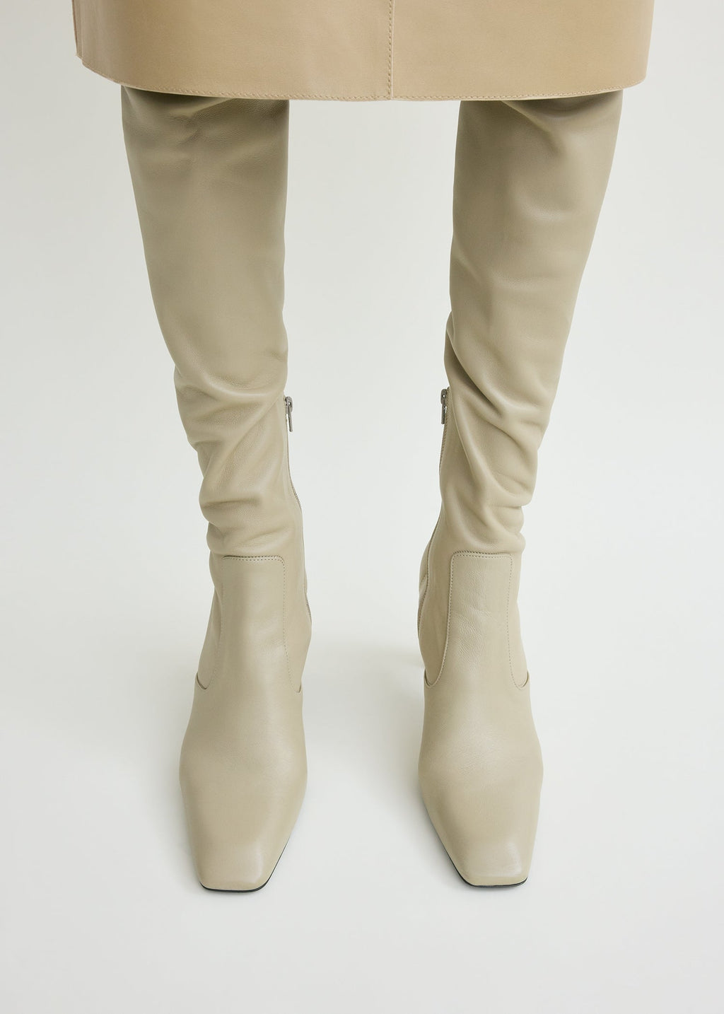 Nappa over-the-knee boots rye