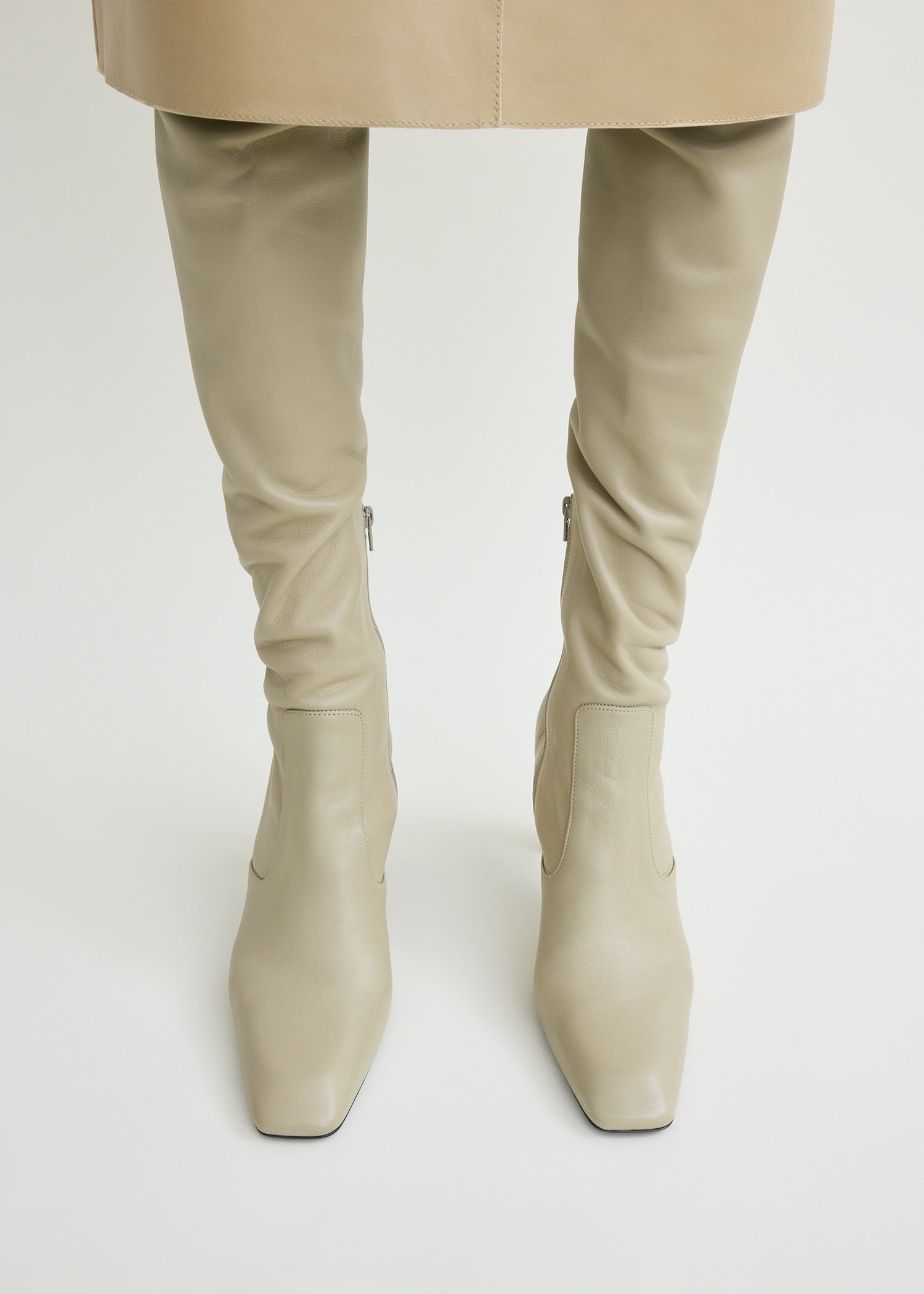 Nappa over-the-knee boots rye