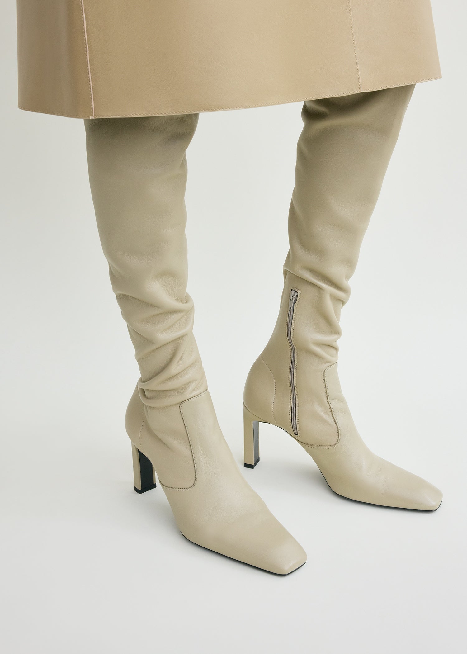 Nappa over-the-knee boots rye