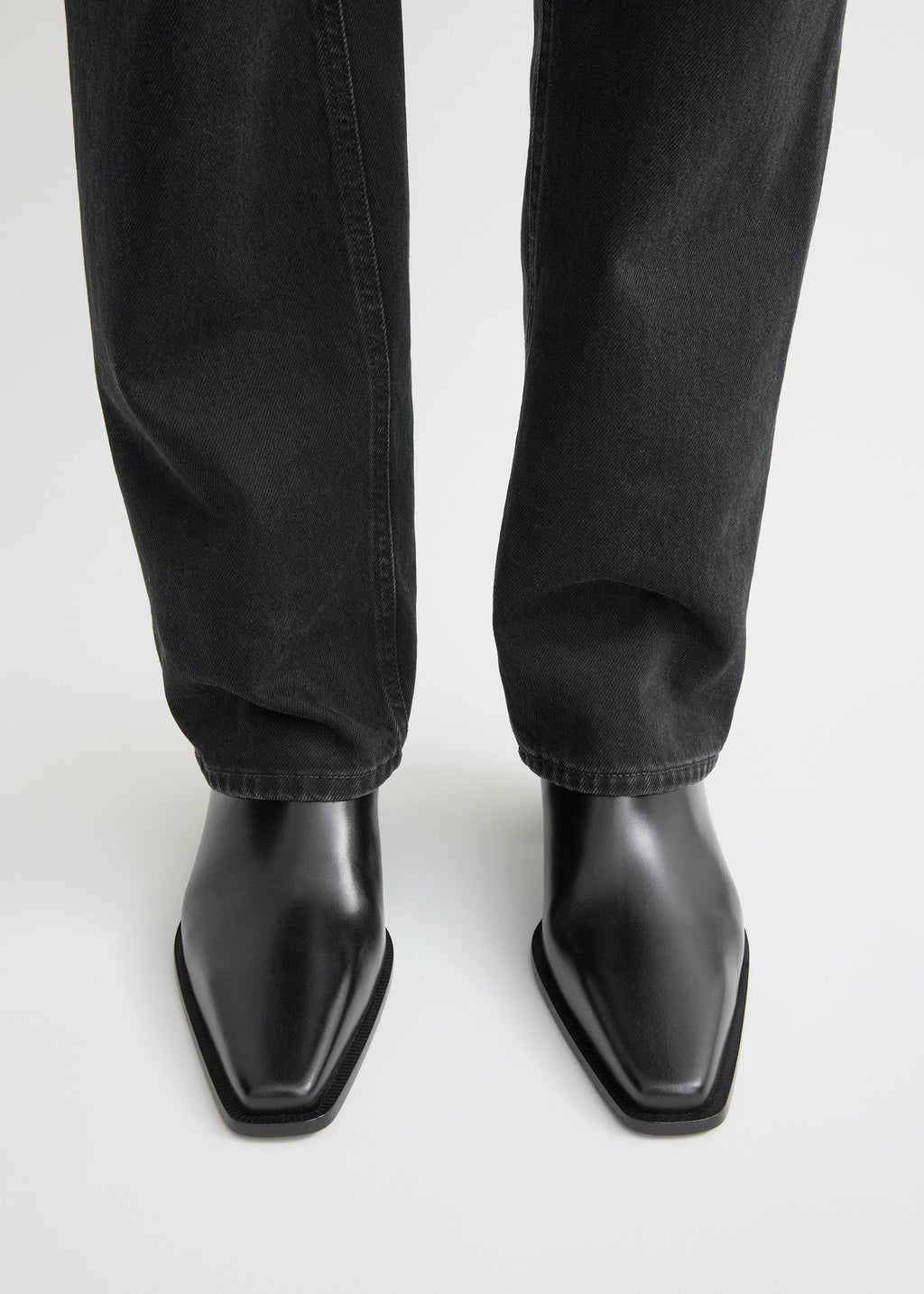 Leather city boots black