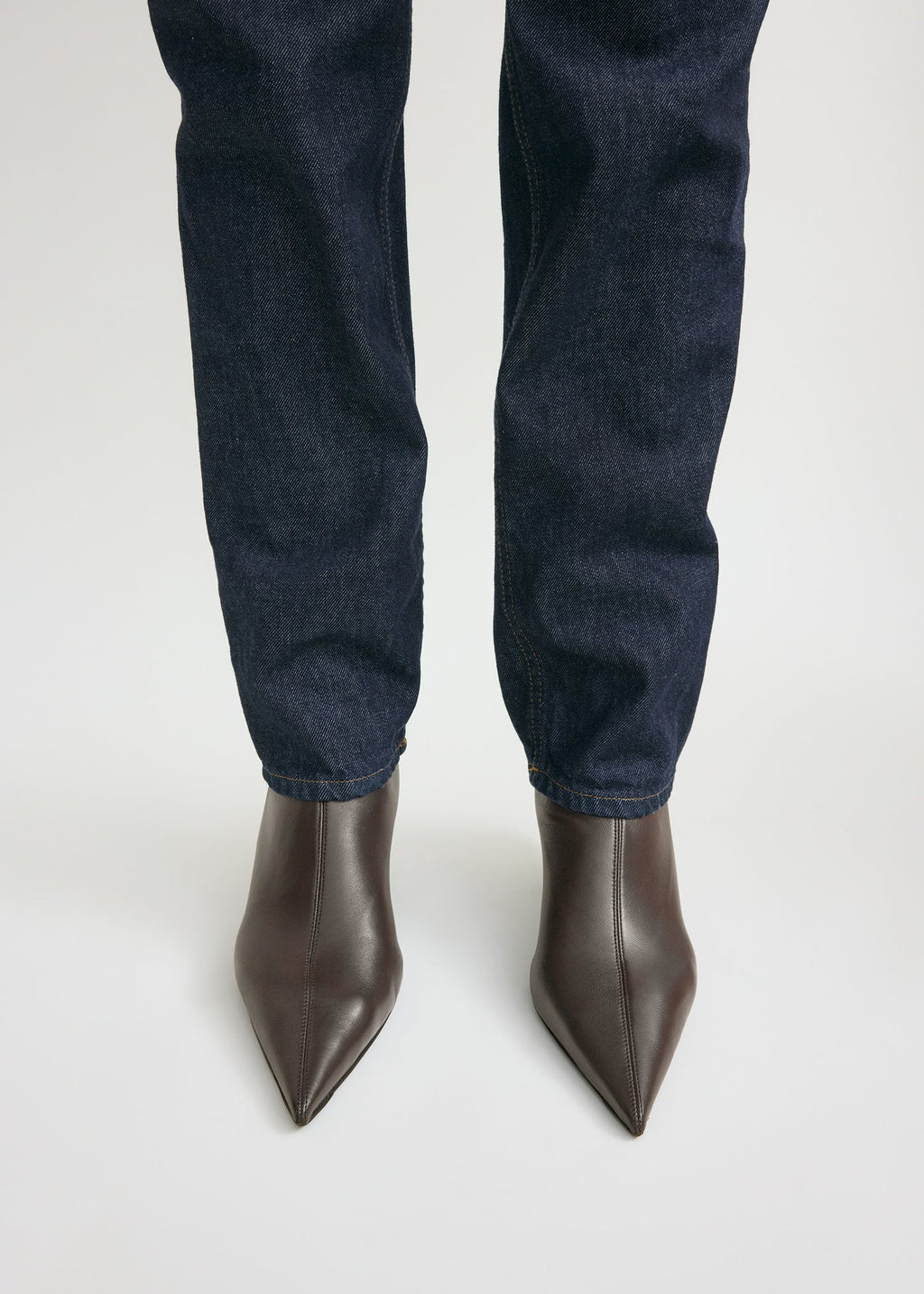 Nappa heeled sock boots bark