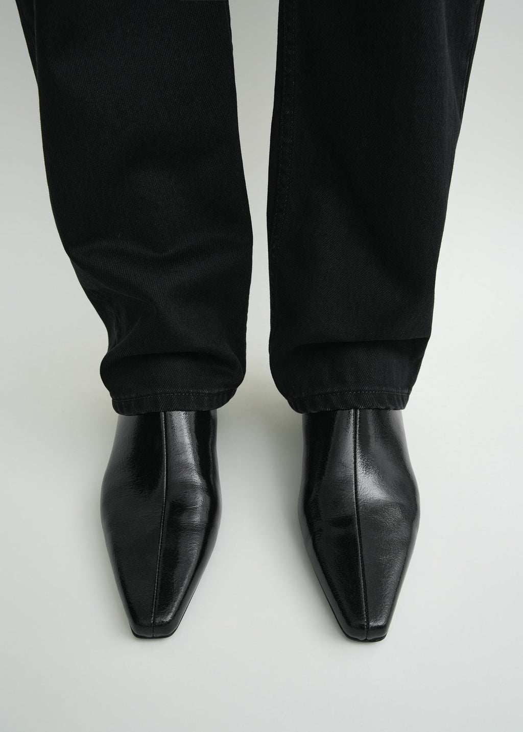 Slim naplack ankle boots black