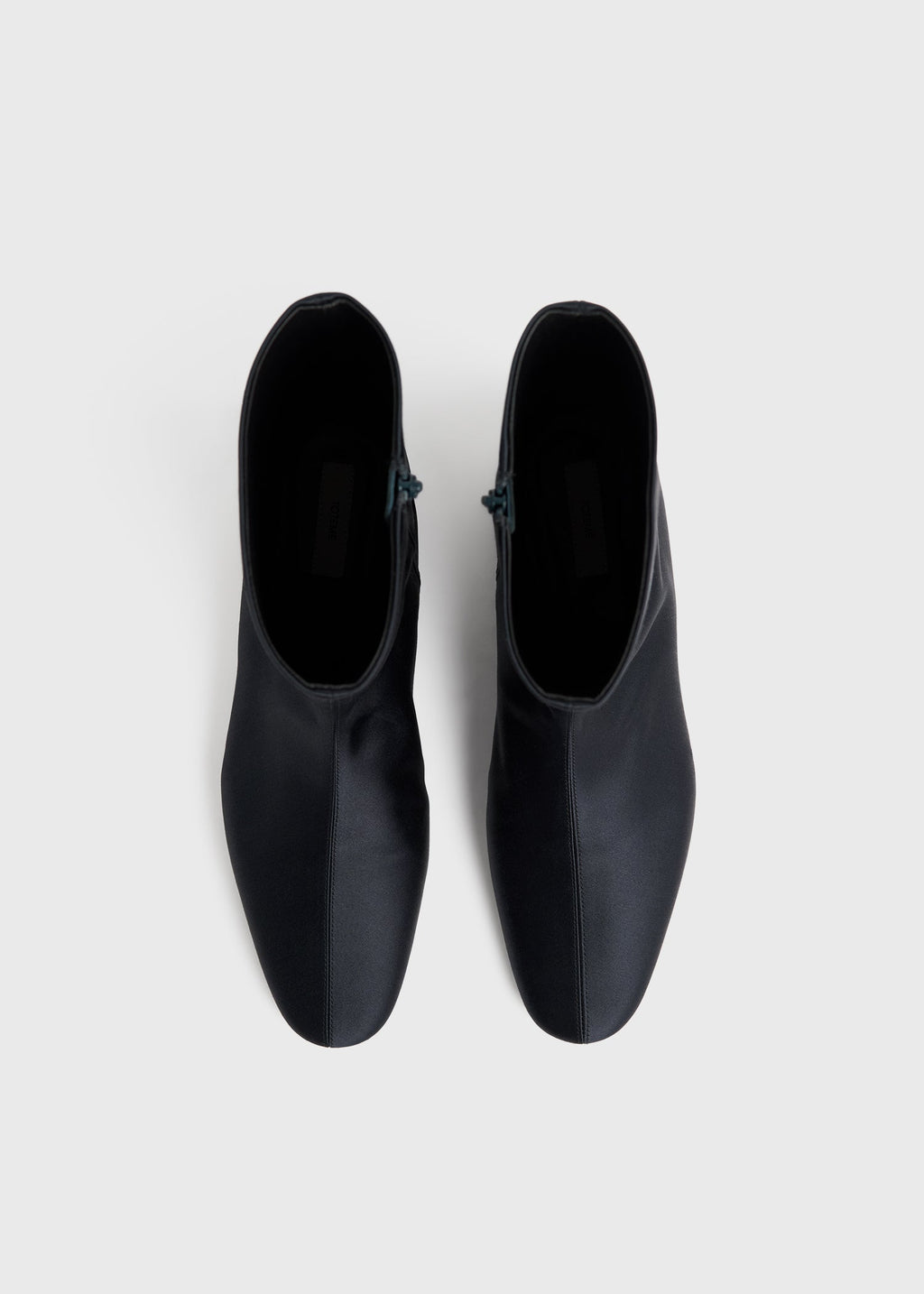 Satin ankle boots navy